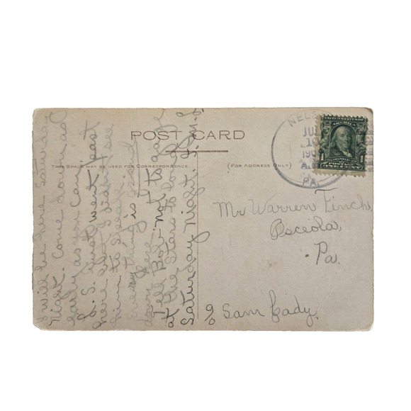 Antique Postcard Victorian Couple Flirting Love Romance Fun Humor Vintage 1900s - Picture 2 of 9